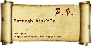 Parragh Vitéz névjegykártya